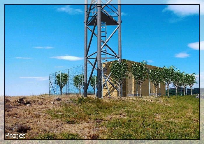 Photomontage 3D antennes relai