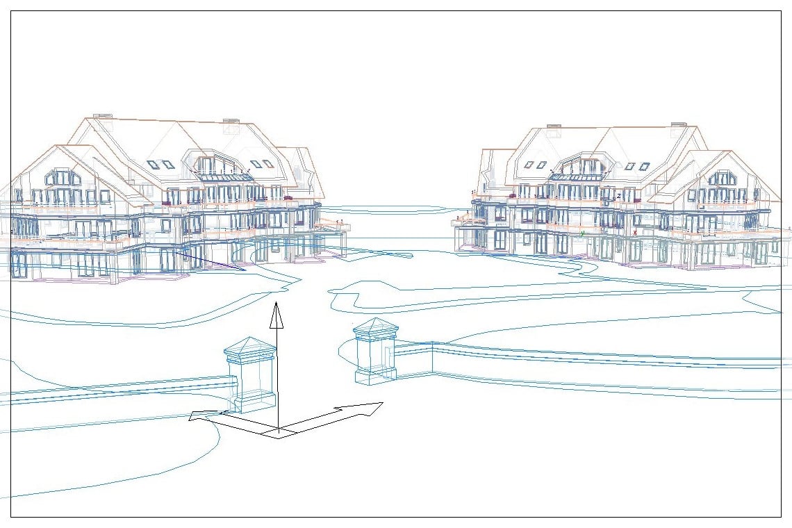 Perspective 3D d'un petit collectif vue 1