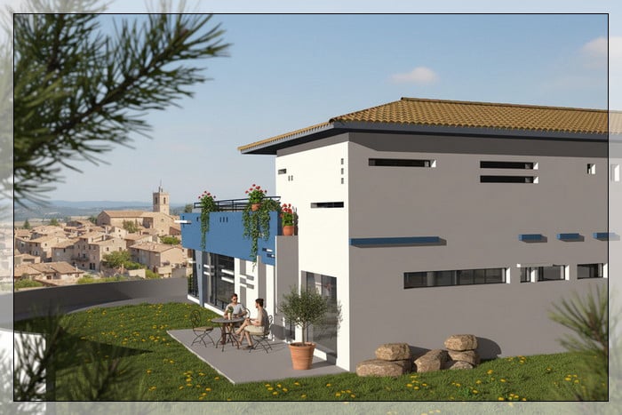 Perspective vue 2  maison d'architecte